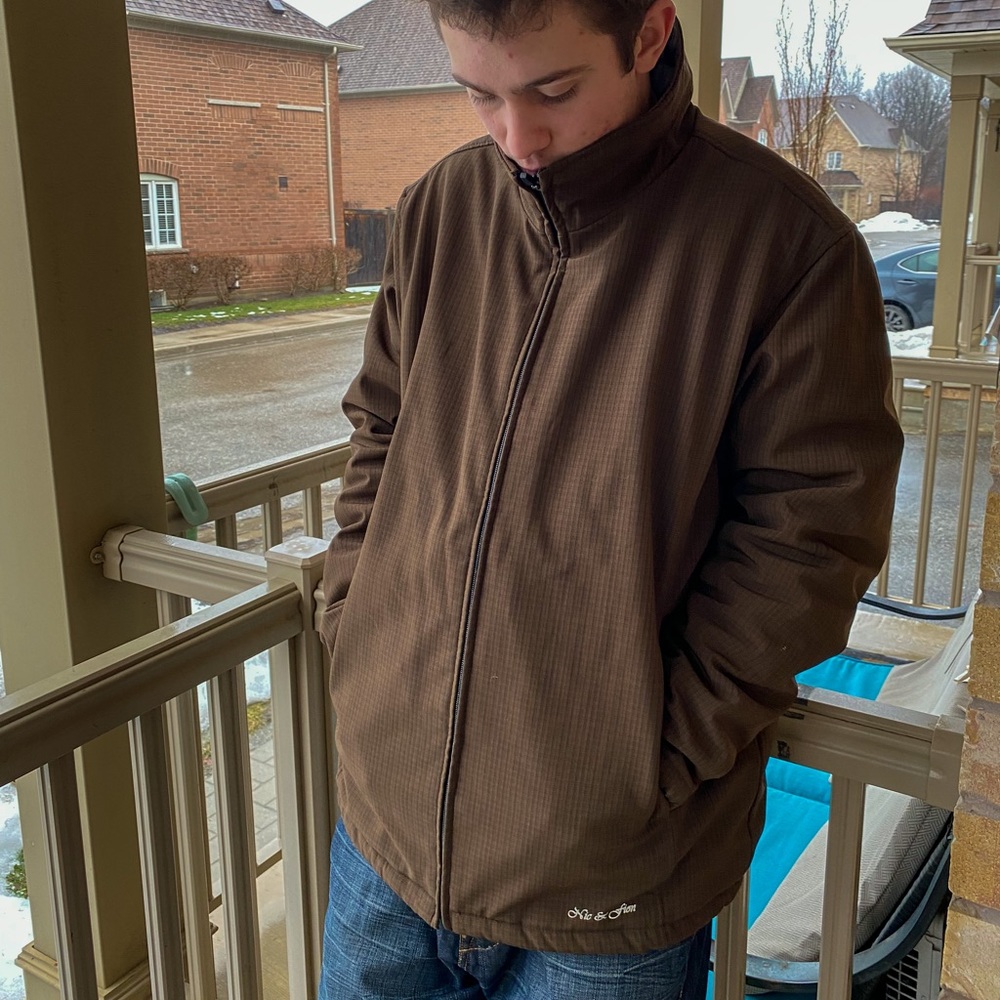 Hic & Fion brown winter jacket - SIZE US MEN’S L - See desc for measurements